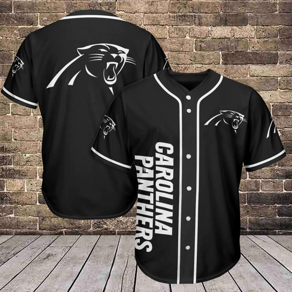 Carolina Panthers Personalized Baseball Jersey 003