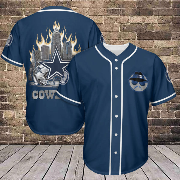Dallas Cowboys Personalized Baseball Jersey 017