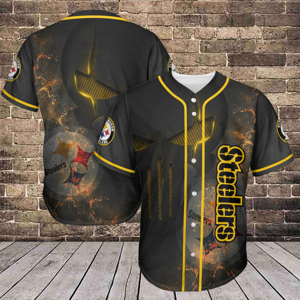 Pittsburgh Steelers Personalized Baseball Jersey 019