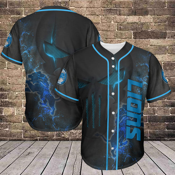 Detroit Lions Personalized Baseball Jersey 016