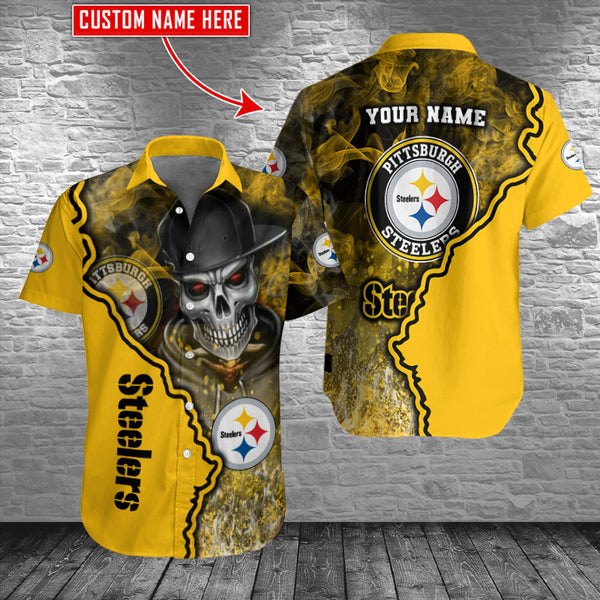 Pittsburgh Steelers 2 (20) Personalized Hawaiian Button down shirt