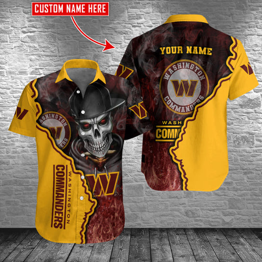 Washington Commanders 2 (2) Personalized Hawaiian Button down shirt