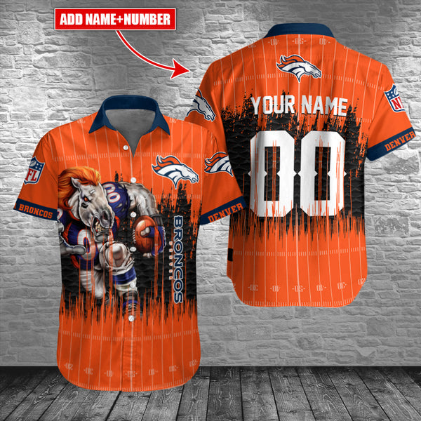 Denver Broncos 2 (3) Personalized Hawaiian Button down shirt