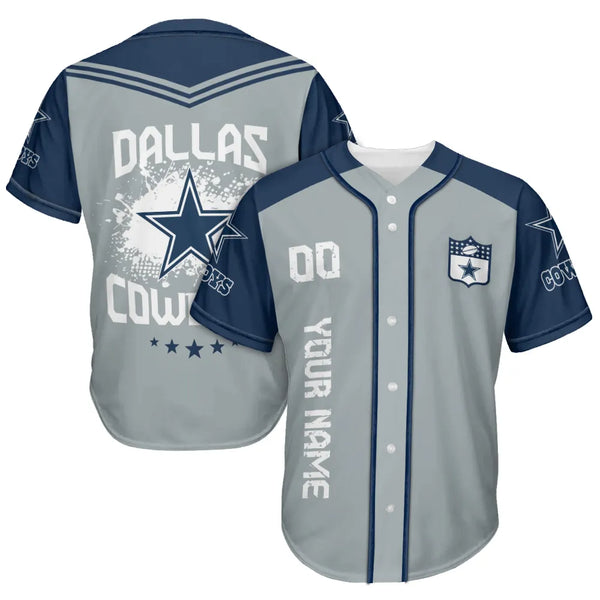 Dallas Cowboys Personalized Baseball Jersey 023