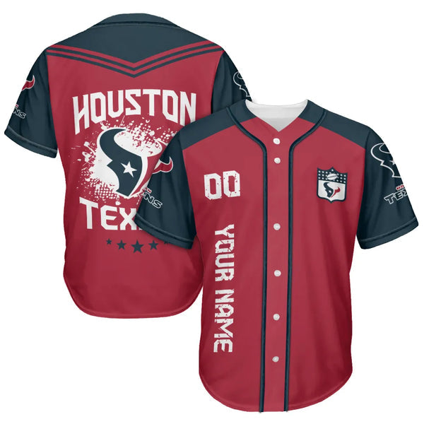 Houston Texans Personalized Baseball Jersey 010