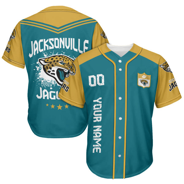 Jacksonville Jaguars Personalized Baseball Jersey 012