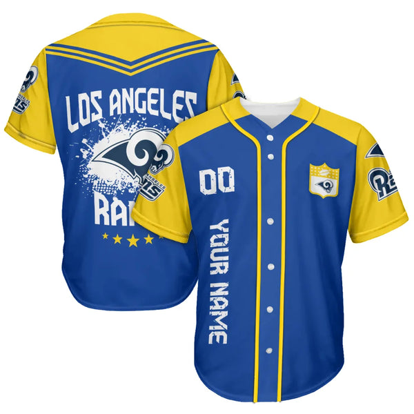 Los Angeles Rams Personalized Baseball Jersey 009