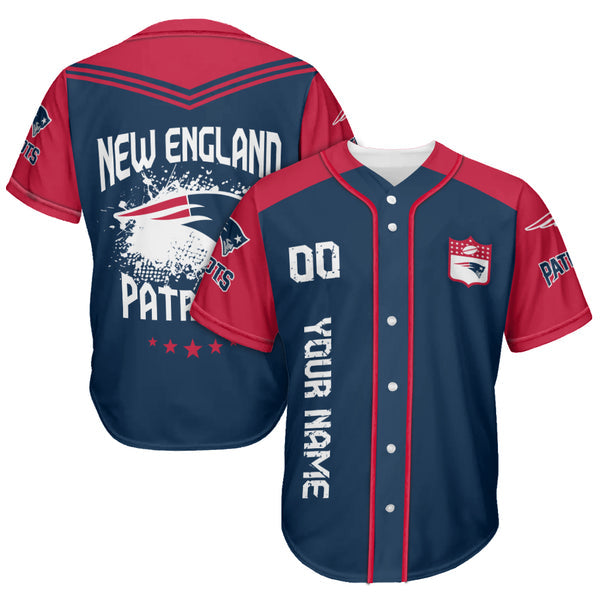 New England Patriots Personalized Baseball Jersey 008