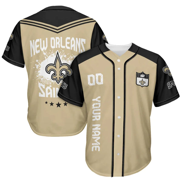 New Orleans Saints Personalized Baseball Jersey 019