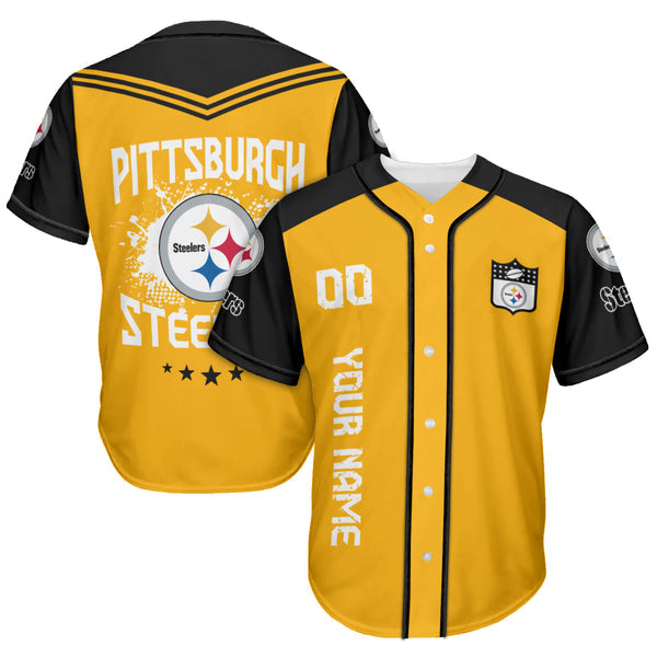 Pittsburgh Steelers Personalized Baseball Jersey 018