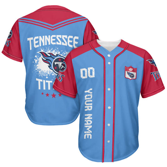 Tennessee Titans Personalized Baseball Jersey 008