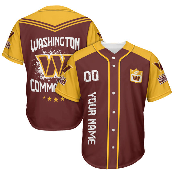 Washington Commanders Personalized Baseball Jersey 005