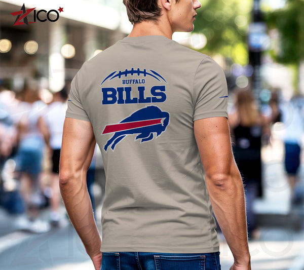 Buffalo Bills Henley Short Sleeve T-Shirt Trending C004