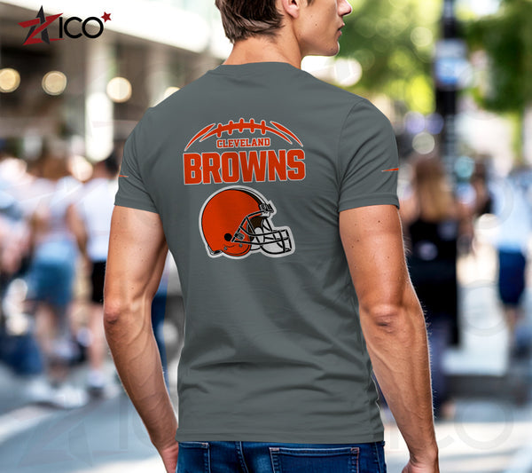 Cleveland Browns Henley Short Sleeve T-Shirt Trending C004