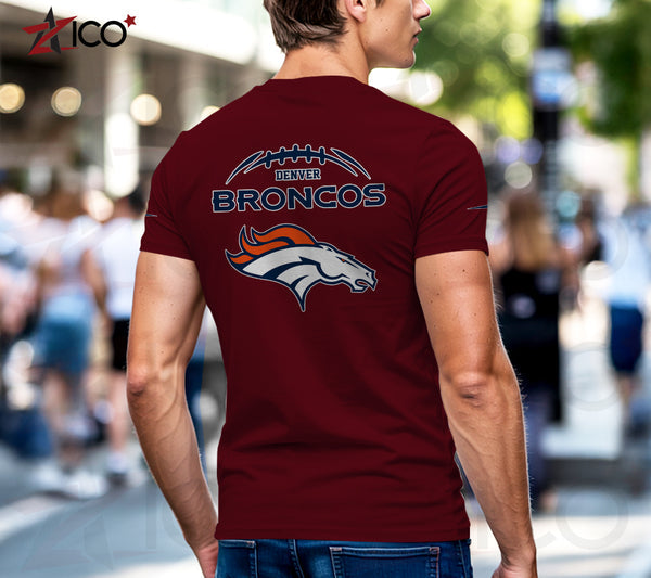 Denver Broncos Henley Short Sleeve T-Shirt Trending C004