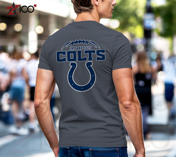 Indianapolis Colts Henley Short Sleeve T-Shirt Trending C004