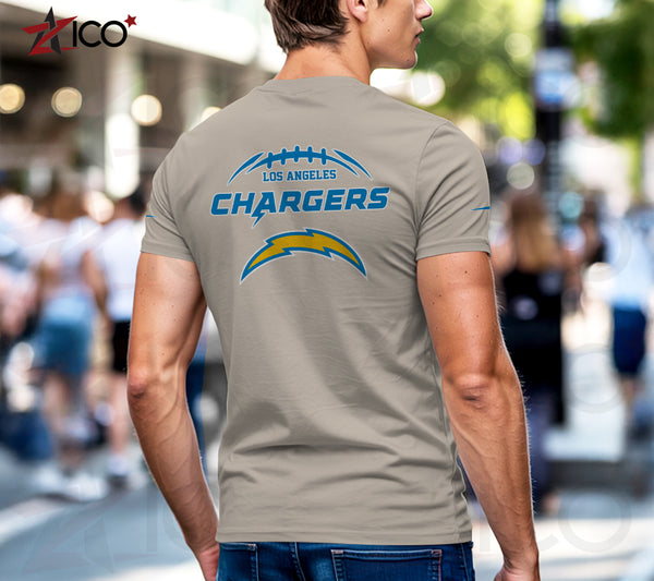 Los Angeles Chargers Henley Short Sleeve T-Shirt Trending C004