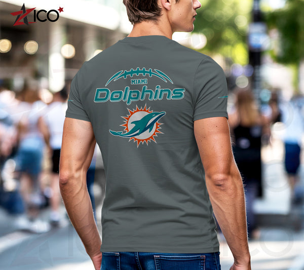 Miami Dolphins Henley Short Sleeve T-Shirt Trending C004