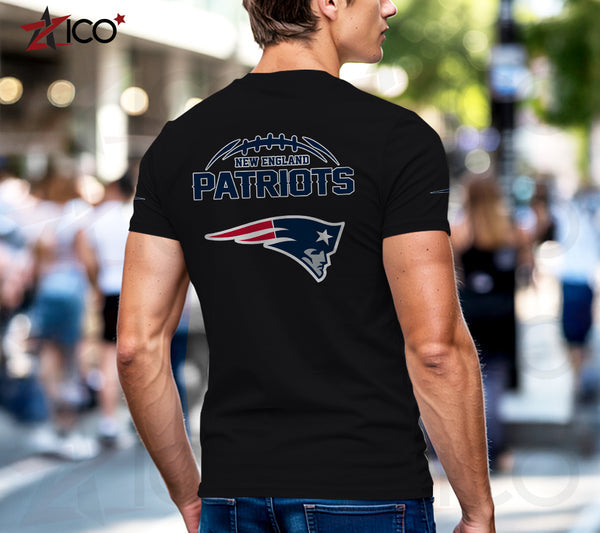 New England Patriots Henley Short Sleeve T-Shirt Trending C004