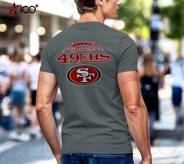 San Francisco 49ers Henley Short Sleeve T-Shirt Trending C004