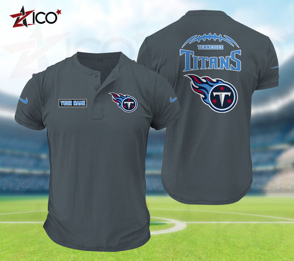Tennessee Titans Henley Short Sleeve T-Shirt Trending C004