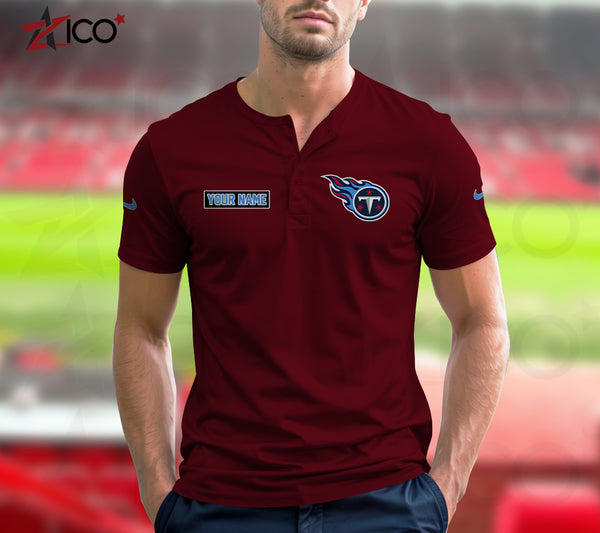 Tennessee Titans Henley Short Sleeve T-Shirt Trending C004