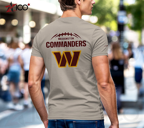 Washington Commanders Henley Short Sleeve T-Shirt Trending C004