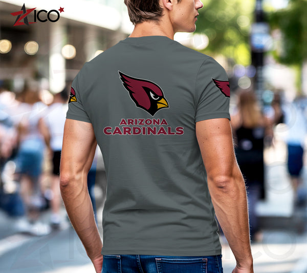 Arizona Cardinals Henley Short Sleeve T-Shirt Trending C003