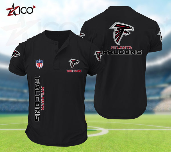 Atlanta Falcons Henley Short Sleeve T-Shirt Trending C003