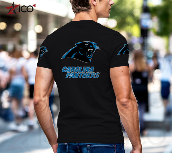 Carolina Panthers Henley Short Sleeve T-Shirt Trending C003