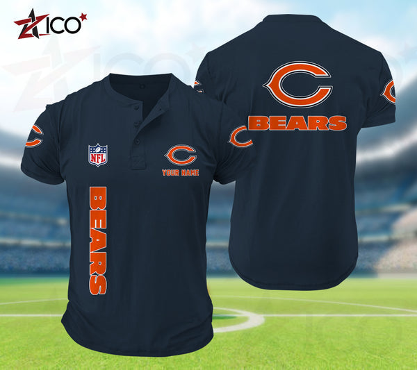 Chicago Bears Henley Short Sleeve T-Shirt Trending C003