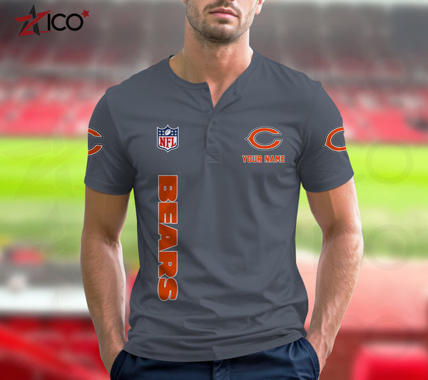 Chicago Bears Henley Short Sleeve T-Shirt Trending C003