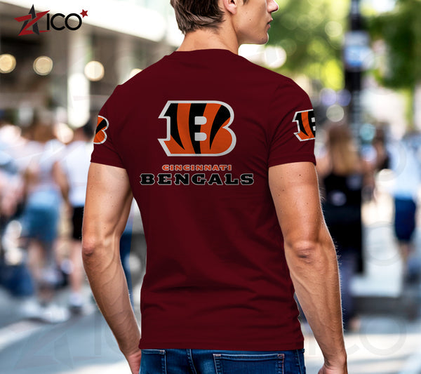 Cincinnati Bengals Henley Short Sleeve T-Shirt Trending C003