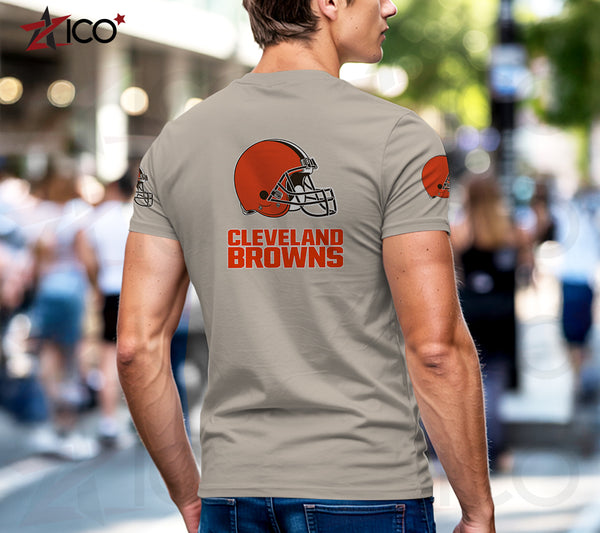 Cleveland Browns Henley Short Sleeve T-Shirt Trending C003