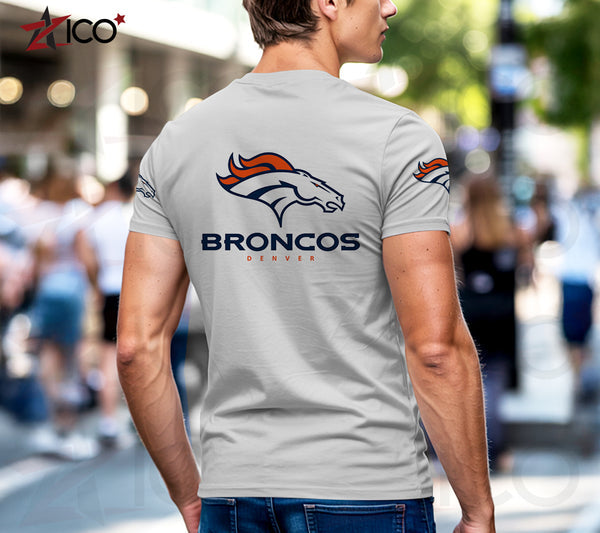 Denver Broncos Henley Short Sleeve T-Shirt Trending C003