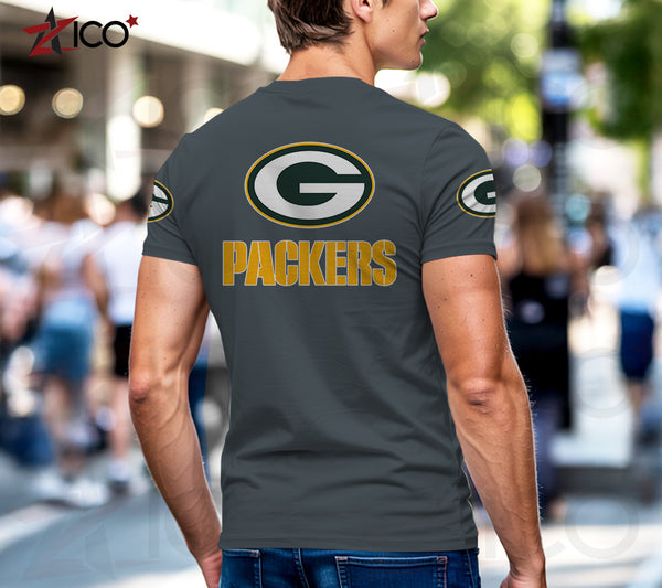 Green Bay Packers Henley Short Sleeve T-Shirt Trending C003