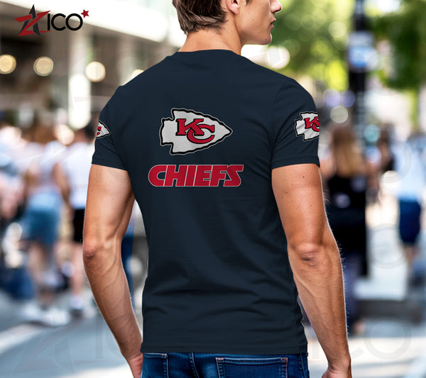 Kansas City Chiefs Henley Short Sleeve T-Shirt Trending C003
