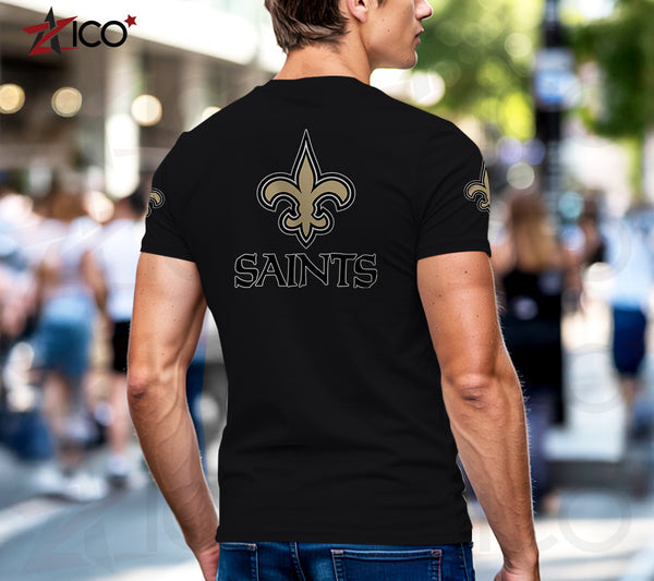 New Orleans Saints Henley Short Sleeve T-Shirt Trending C003