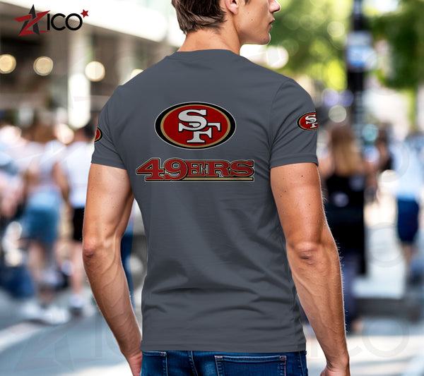San Francisco 49ers Henley Short Sleeve T-Shirt Trending C003