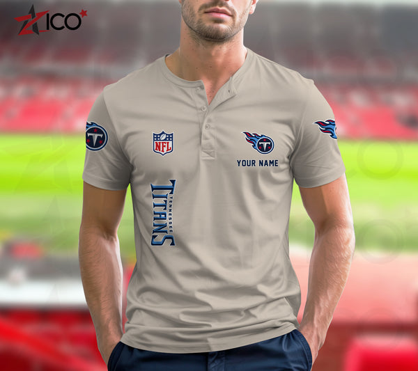 Tennessee Titans Henley Short Sleeve T-Shirt Trending C003