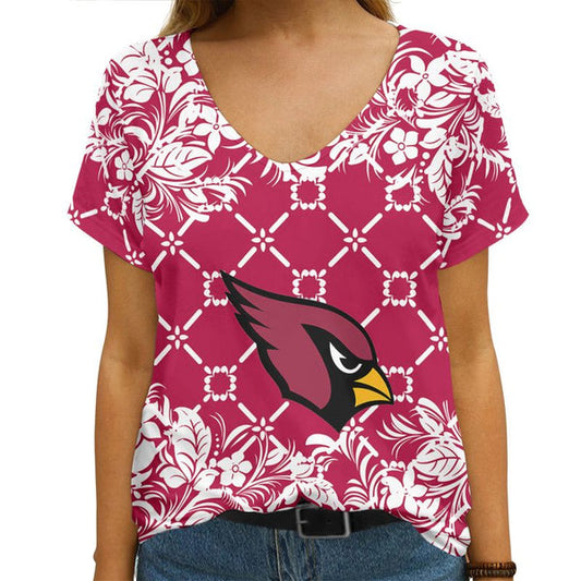 Arizona Cardinals 1(9) Personalized V-neck Women T-shirt
