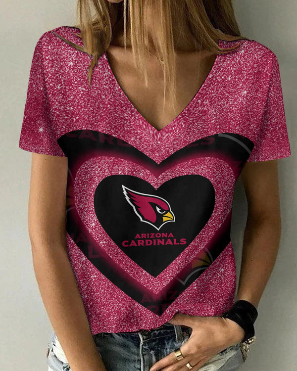Arizona Cardinals 1(12) Personalized V-neck Women T-shirt