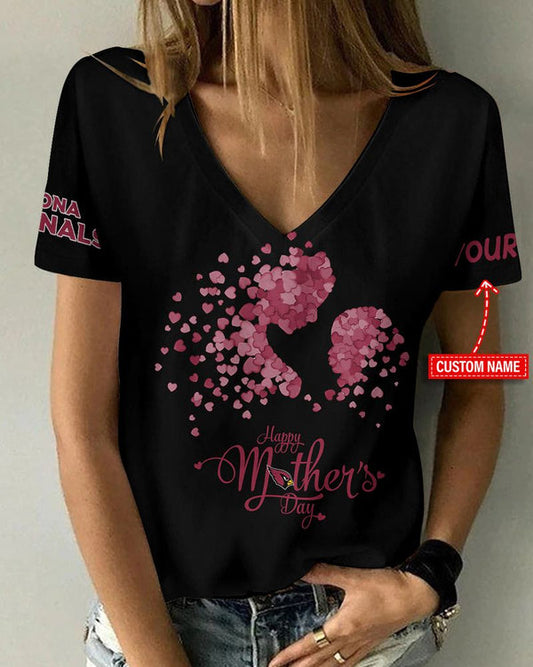 Arizona Cardinals 1(18) Personalized V-neck Women T-shirt