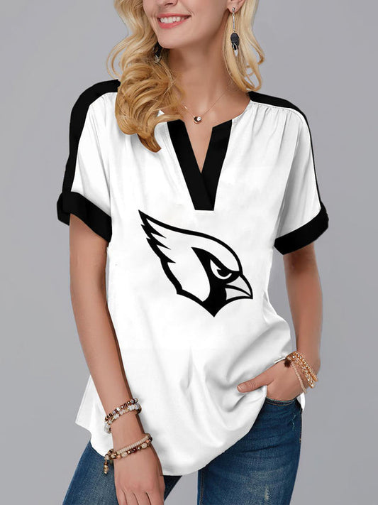 Arizona Cardinals 1(22) Personalized V-neck Women T-shirt