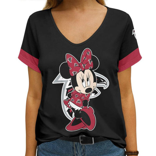 Atlanta Falcons 1 (22) Personalized V-neck Women T-shirt