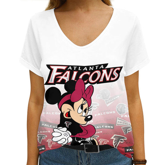 Atlanta Falcons 1 (27) Personalized V-neck Women T-shirt