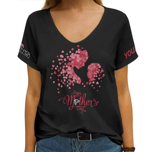 Atlanta Falcons 1 (32) Personalized V-neck Women T-shirt