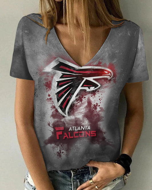 Atlanta Falcons 1 (3) Personalized V-neck Women T-shirt