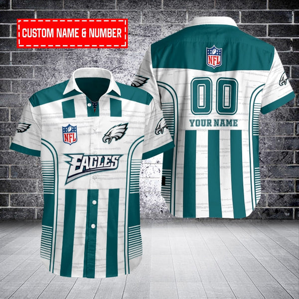 Philadelphia Eagles 2 (16) Personalized Hawaiian Button down shirt