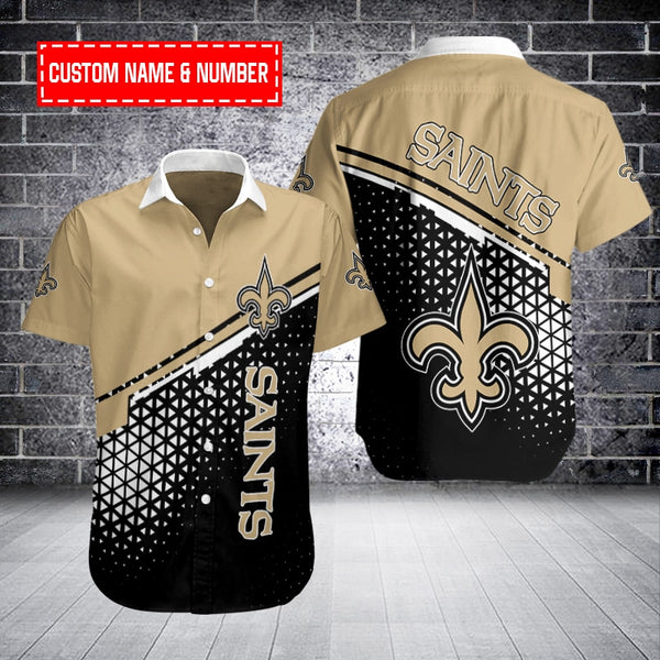New Orleans Saints 2 (2) Personalized Hawaiian Button down shirt